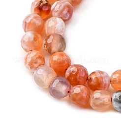 Граненые бусины из натурального огненного агата с треском&nbsp;G-F447-6mm-B03