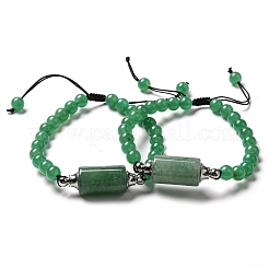 Браслет из натуральных смешанных камней с колоннами и звеньями&nbsp;BJEW-G687-01A