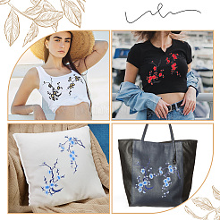 6 шт. 6 стильные аппликации в форме цветка сливы&nbsp;PATC-GF0001-07