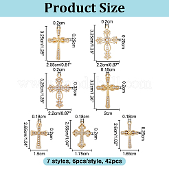 42шт 7 стиля подвески из сплава со стразами&nbsp;FIND-PH0028-49