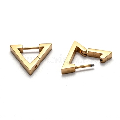 Серьги-кольца Huggie Hoop из нержавеющей стали 304 с треугольными головками&nbsp;STAS-J033-02B-G