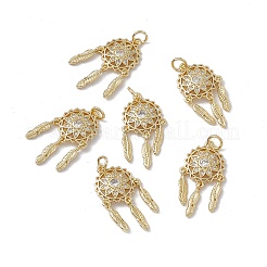 Латунные подвески с фианитами&nbsp;KK-E068-VA248-2