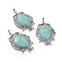 Большие подвески из натурального и синтетического смешанного драгоценного камня&nbsp;G-P496-01P