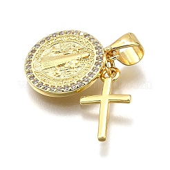 Стойки обшивки латунь микро проложить Циркон подвеску&nbsp;X-KK-K401-74G