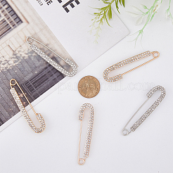 15 шт. 3-х цветные броши-булавки со стразами&nbsp;FIND-DC0003-15