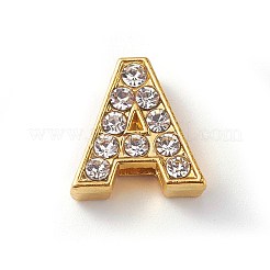 Бусины из сплава и страза&nbsp;PALLOY-WH0065-10G