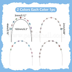2 шт. резиновое временное украшение для зубов с проволокой из нержавеющей стали&nbsp;AJEW-WH0752-118