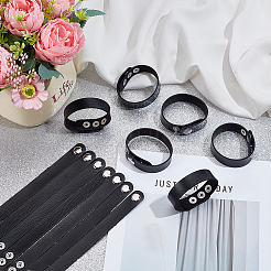 15 шт. простой браслет из искусственной кожи с пряжками из сплава&nbsp;BJEW-ME0001-06B