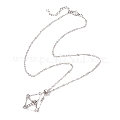 3 шт. 3 стиля 304 нержавеющая сталь кубовидная цепочка макраме мешочек пустой держатель для камня изготовление ожерелья&nbsp;NJEW-JN05197