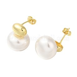 Стойка плакировка латунная серьга-гвоздик&nbsp;LS-EJEW-L097-20G