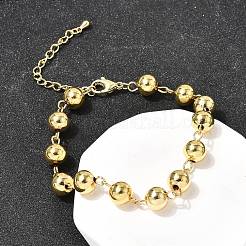 Браслеты из латуни с круглыми звеньями для женщин&nbsp;BJEW-H639-12G