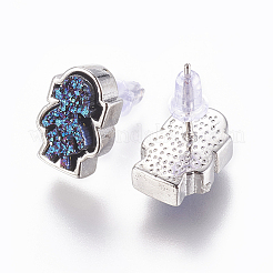 Латунь серьги&nbsp;EJEW-J098-FP