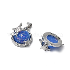 Латунный микропаве кубический цирконий с подвесками из смолы&nbsp;KK-Z103-06P-02