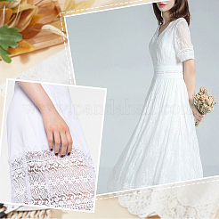 3 ярд хлопчатобумажной кружевной ткани с вышитым волнистым краем&nbsp;OCOR-FH0001-19