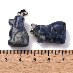 Натуральные синие пятна яшмы подвески&nbsp;G-B127-07P-02
