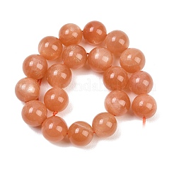 Натуральный Sunstone бисер пряди&nbsp;G-G342-A04-10.5mm