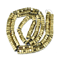 Гальванизировать немагнитных синтетический гематит бисер пряди&nbsp;G-S352-48B-01