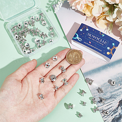 64шт 4 стиля колпачки из сплава в тибетском стиле&nbsp;FIND-SC0009-51