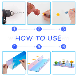 4 прямоугольная акриловая плавающая книжная полка&nbsp;AJEW-TN0001-03