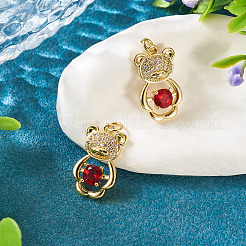 2шт латунные подвески с микропаве и кубическим цирконием&nbsp;KK-TA0002-81B