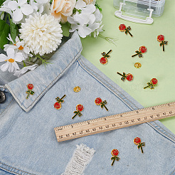 12 шт. розовая эмалевая булавка&nbsp;JEWB-FG0001-44