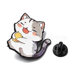 Эмалевые значки в виде кошки с птицей&nbsp;LS-JEWB-I055-05EB-01