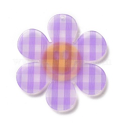 Акриловые большие подвески в клетку тартан&nbsp;OACR-B008-B01