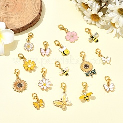 15шт сплав эмали кулон украшения&nbsp;HJEW-YW00064