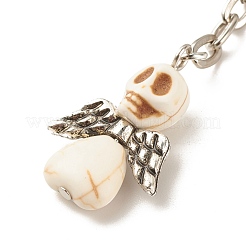 Окрашенные синтетические бирюзовые брелки&nbsp;KEYC-JKC00328-03