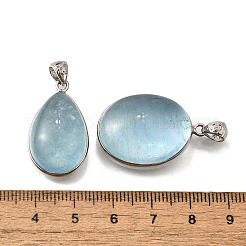 2 шт. подвески из натурального аквамарина&nbsp;G-Z078-02P