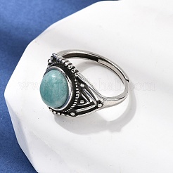Натуральные кольца амазонитовых пальцев&nbsp;RJEW-A084-06AS-08