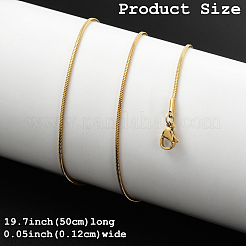 8 шт. классические простые 1.2 мм 304 нержавеющая сталь змейка ожерелья для мужчин и женщин&nbsp;NJEW-YW0001-26