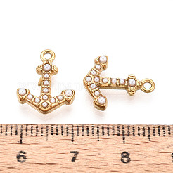 Подвески в форме стрелы из нержавеющей стали 304 и искусственного жемчуга ABS STAS-T072-68G