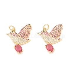 Кулоны из экологически чистой латуни с микропаве и кубическим цирконием&nbsp;KK-I698-11G