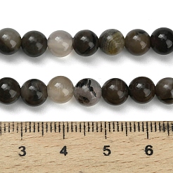 Нити бусин из натурального вулканического агата&nbsp;G-G305-A01-6mm