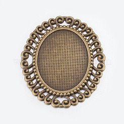 Тибетского стиля кабошон разъем сеттинг&nbsp;LS-TIBEP-EA094YKG-AB-LF