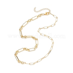 Латунные цепочки-скрепки и прямоугольные звенья для женщин&nbsp;NJEW-JN05673