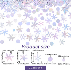 60 г новогодних снежинок из бумажного конфетти&nbsp;DIY-CY0002-42