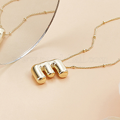 1 шт. латунная цепочка с подвесками в виде букв из сплава&nbsp;NJEW-LP0001-41E-G