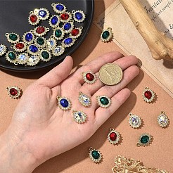 Подвески со стразами из сплава 10 шт.&nbsp;ALRI-YW0001-25A