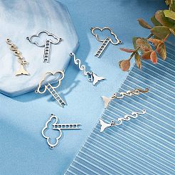 8 шт. 4 стиля 201 подвески-соединители из нержавеющей стали&nbsp;STAS-UN0039-24