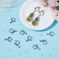 40 шт. латунный винтовой зажим для сережек-конвертер&nbsp;KK-ME0001-27P