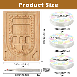 Прямоугольные доски для дизайна деревянных браслетов&nbsp;TOOL-YW0001-39