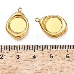 Оправы для подвесок из нержавеющей стали 304 в виде кабошонов&nbsp;STAS-C167-07B-G