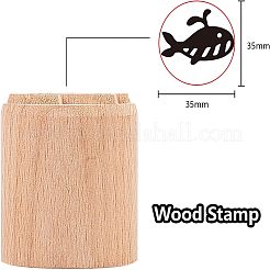 Деревянный воск печать штамп&nbsp;AJEW-WH0122-002