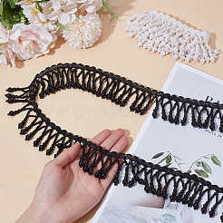 2 ярд двухцветной полиэстеровой бахромы&nbsp;AJEW-AR0004-91