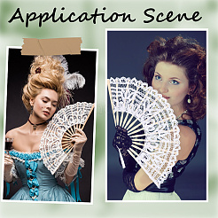 Кружевной веер&nbsp;AJEW-WH20042-85A