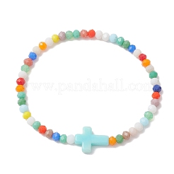 Стекло вышитый бисером браслеты&nbsp;BJEW-JB13021