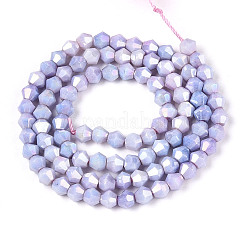 Антикоррозийные гальванические биконические стеклянные бусины&nbsp;EGLA-T021-4mm-16-06