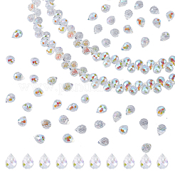 2 прядь гальванизированных стеклянных бусин пряди&nbsp;GLAA-GA0002-38B